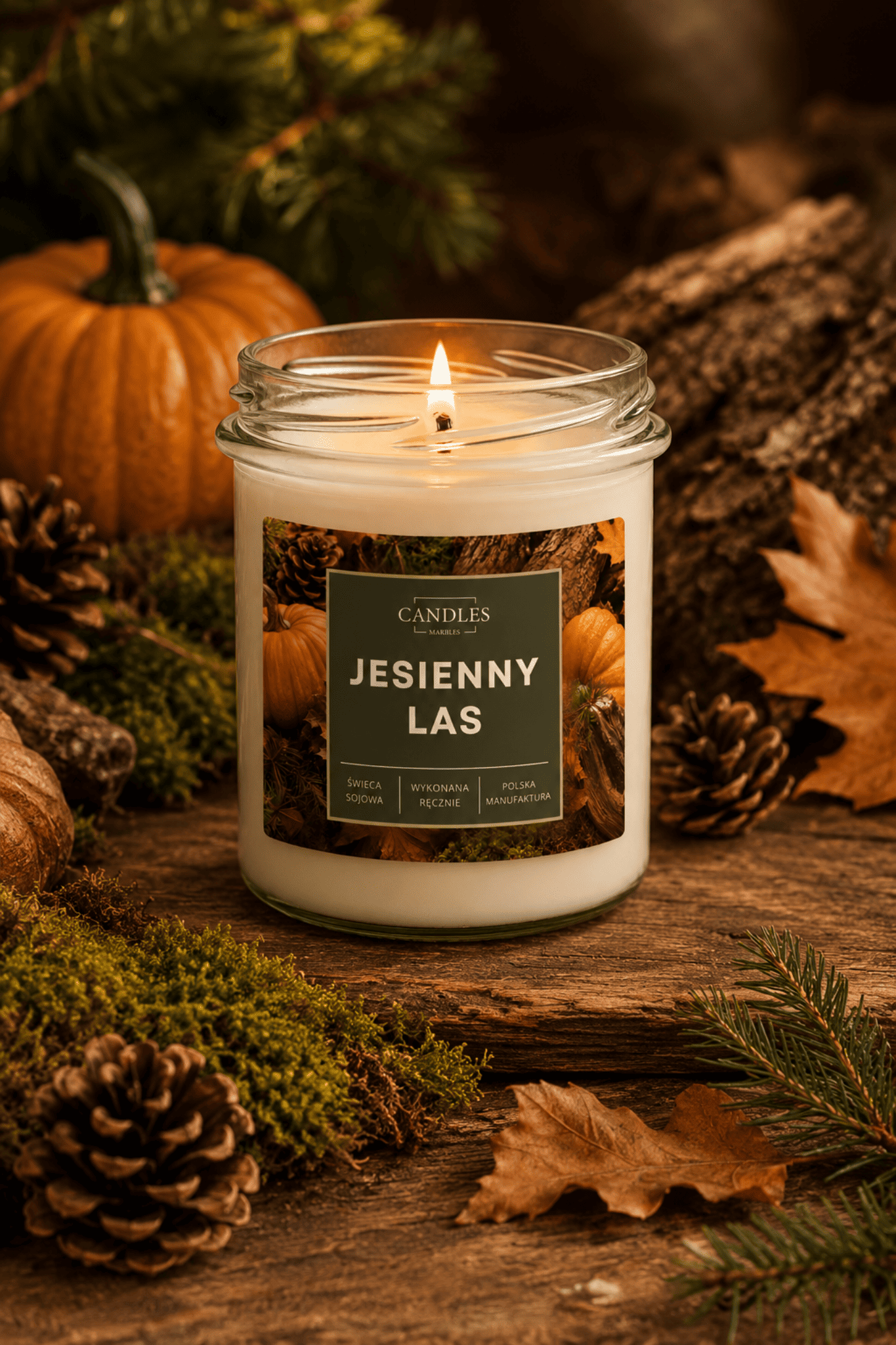 Jesienny Las - świeca sojowa 300 ml