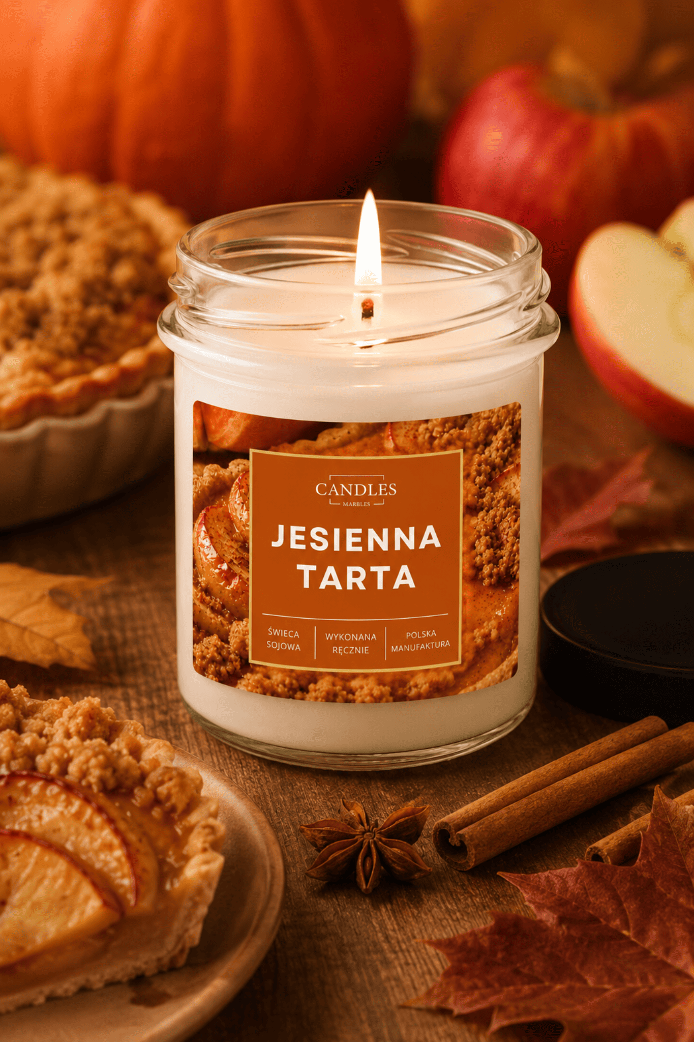 Jesienna Tarta - świeca sojowa 300 ml