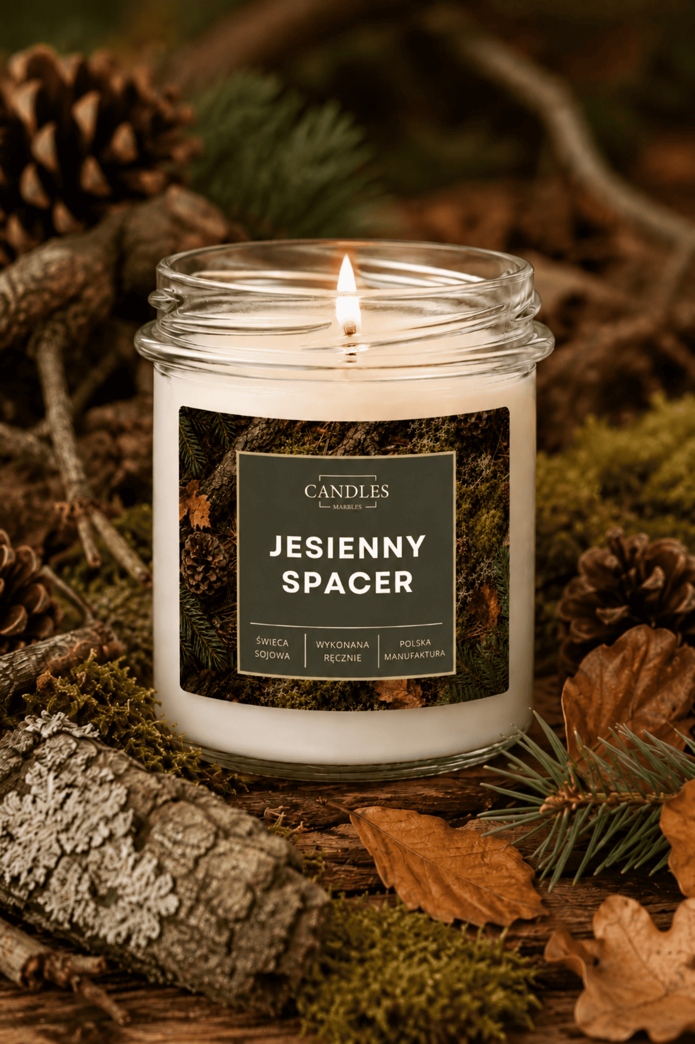 Jesienny Spacer - świeca sojowa 300 ml
