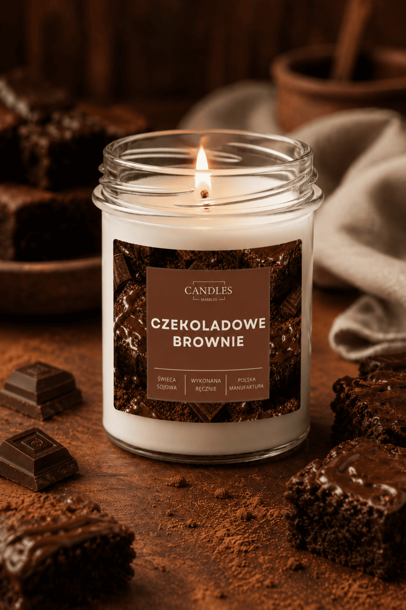 Czekoladowe Brownie - świeca sojowa 300 ml